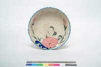 鶯歌手繪胭脂紅花卉碗公藏品圖，第1張