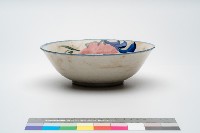 鶯歌手繪胭脂紅花卉碗公藏品圖，第3張