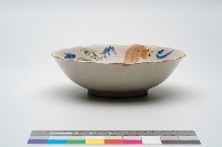 鶯歌手繪胭脂紅花鳥碗公藏品圖，第3張