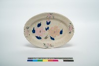 鶯歌手繪花卉腰子盤藏品圖，第1張