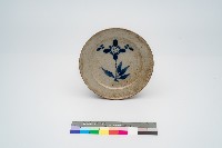 鶯歌手繪青花花卉盤藏品圖，第1張