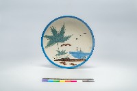 鶯歌手繪椰子山水盤藏品圖，第1張