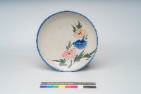 鶯歌手繪花卉盤藏品圖，第1張