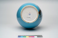 北投藍釉花鳥瓶藏品圖，第2張