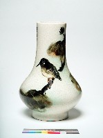 龍門手繪荷花鳥紋瓶藏品圖，第2張