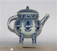 仿清乾隆青花吉祥紋四族壺藏品圖，第1張