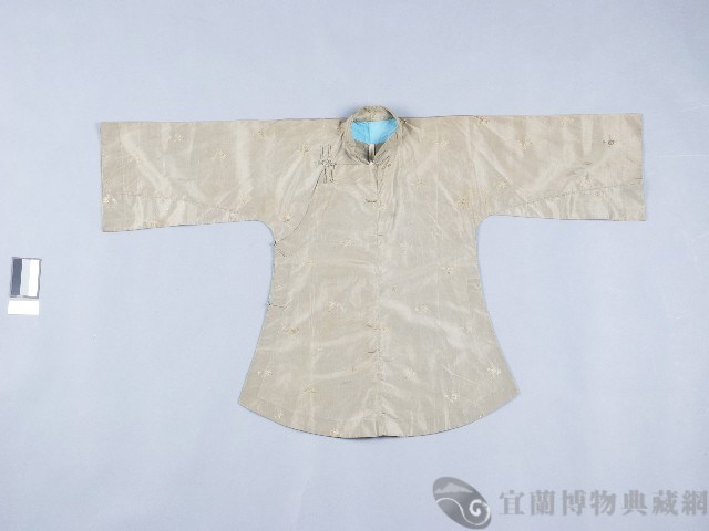墨綠提花大襟衫藏品圖，第1張