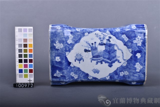青花印花枕頭藏品圖，第3張
