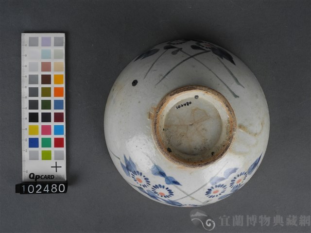 紅藍彩花蝶紋碗藏品圖，第3張