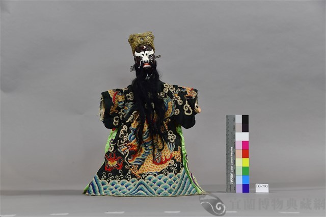 布袋戲偶（黑大花）藏品圖，第1張