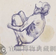 雕像原子筆素描藏品圖，第1張