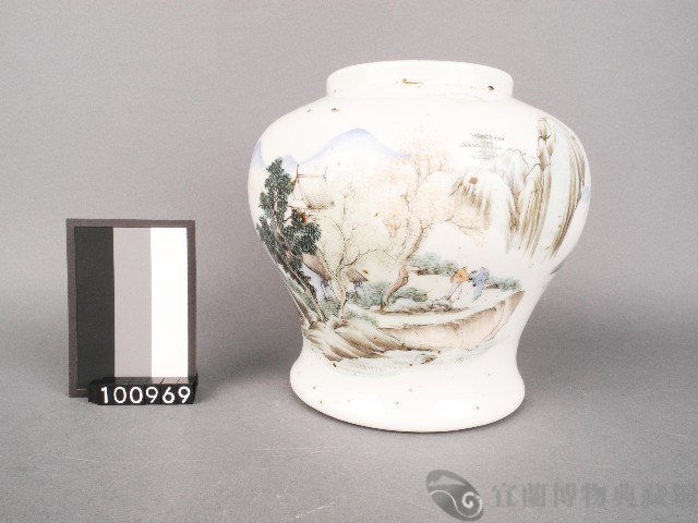 彩繪山水燉筒藏品圖，第1張
