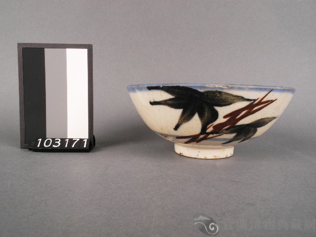雙彩竹葉紋碗藏品圖，第1張