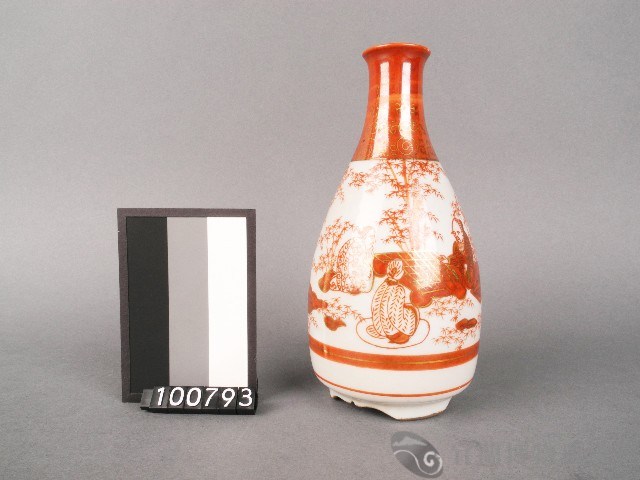 赤釉人物紋酒瓶藏品圖，第1張