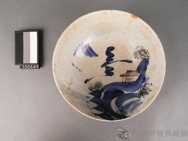 彩繪山水碗藏品圖，第1張