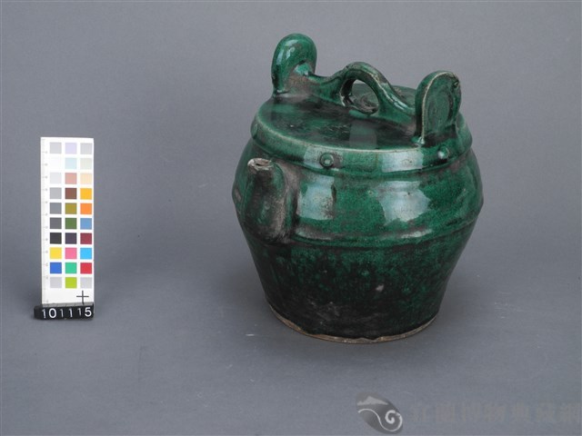 綠釉雙耳茶壺藏品圖，第1張