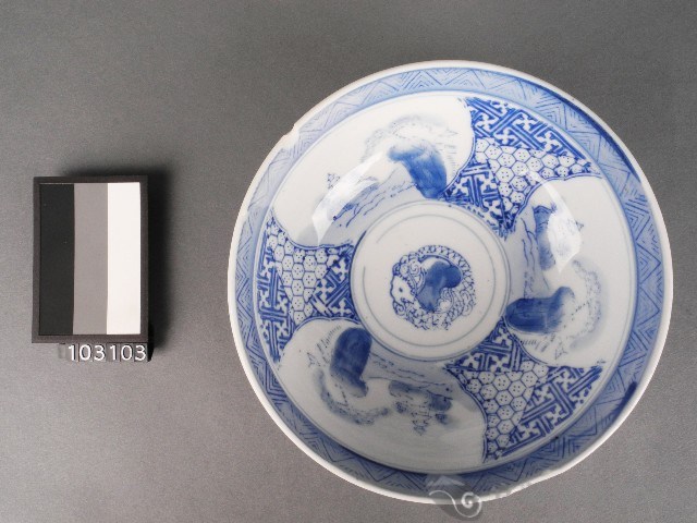 青花龍紋風景紋碗藏品圖，第1張