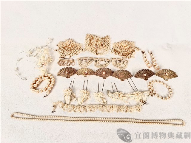 白珍珠珠花頭飾藏品圖，第1張