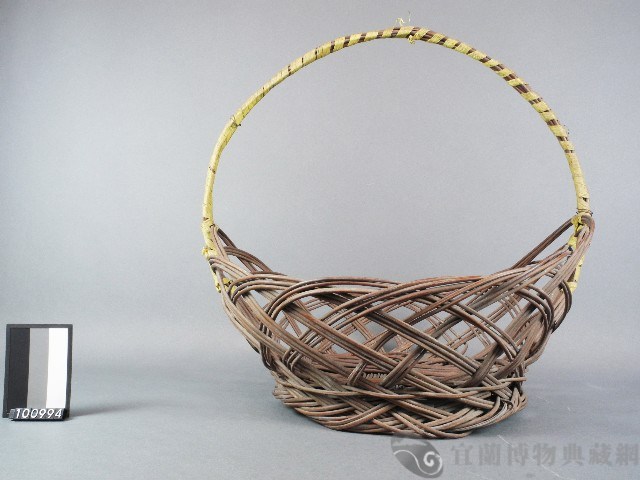 芒枝編提籃藏品圖，第1張