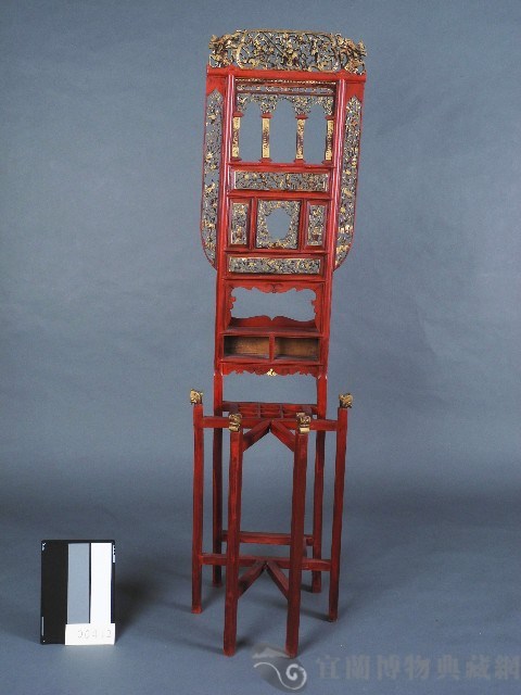 金木雕臉盆架藏品圖，第1張