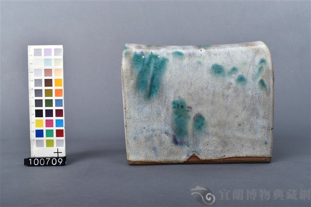 綠釉斑點紋枕頭藏品圖，第4張