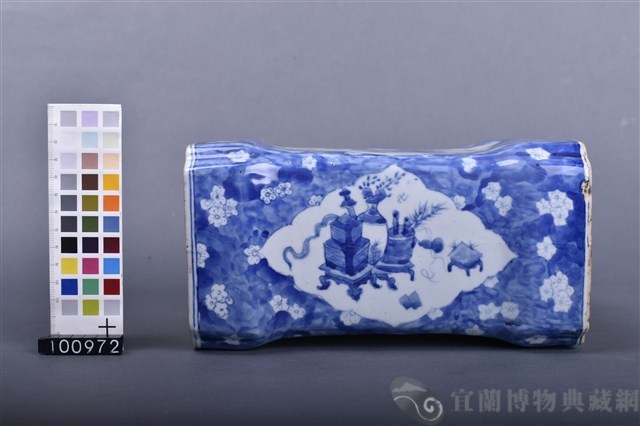 青花印花枕頭藏品圖，第4張