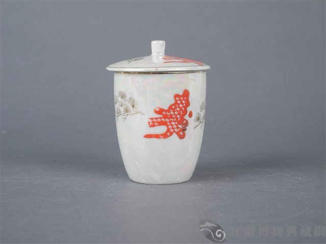 金彩紅釉壽字杯藏品圖，第5張