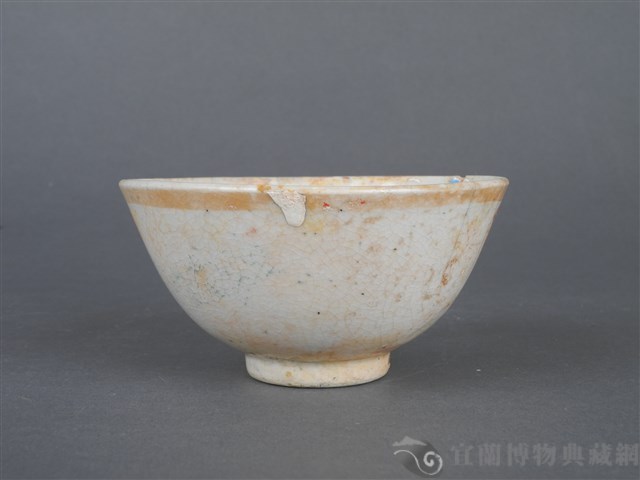 紅釉印花壽字碗藏品圖，第5張