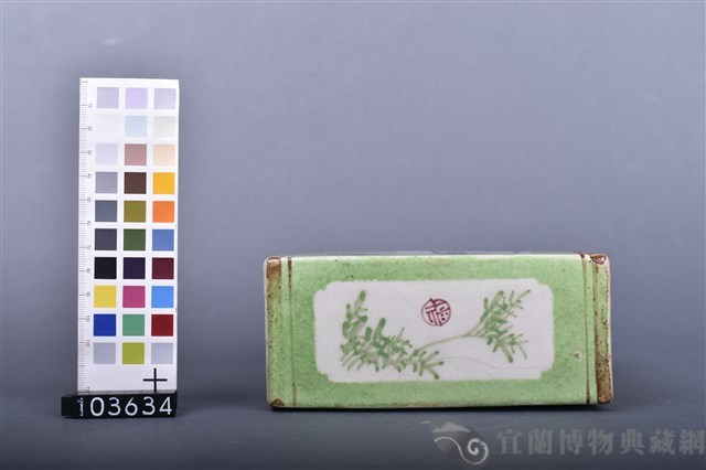 彩繪花蝶鳥紋枕藏品圖，第5張