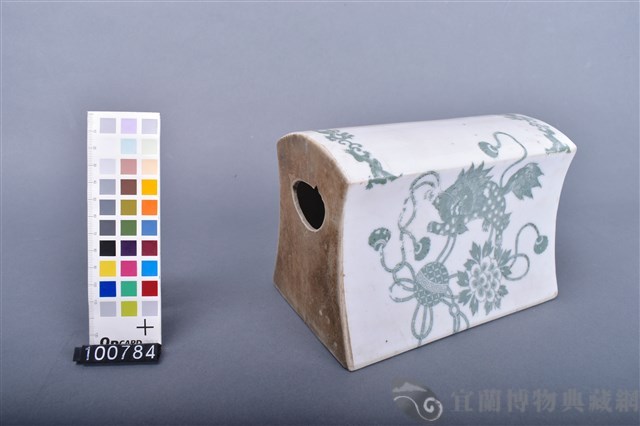 印花獅紋瓷枕藏品圖，第2張