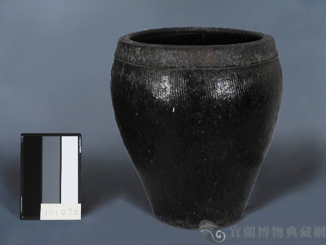 褐釉水缸藏品圖，第2張