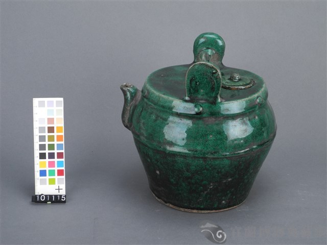 綠釉雙耳茶壺藏品圖，第2張