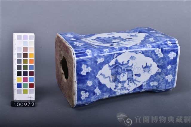 青花印花枕頭藏品圖，第2張