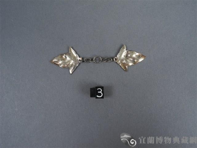 銅銀錯葉紋飾片藏品圖，第2張