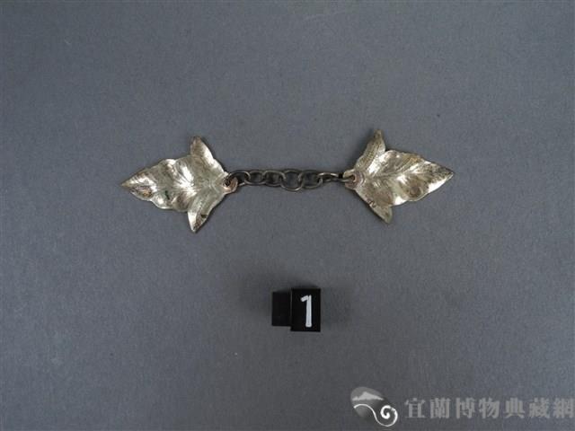 銅銀錯葉紋飾片藏品圖，第2張