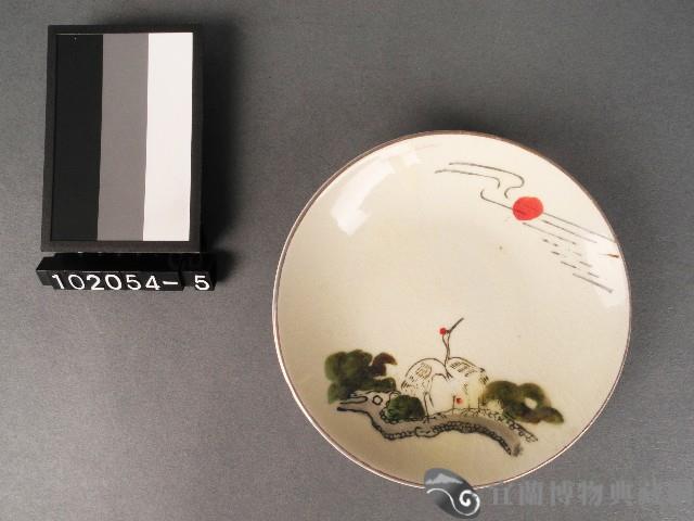 彩繪松鶴紋碟藏品圖，第1張