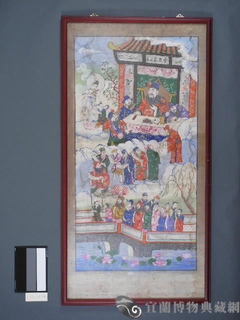 佛堂畫-十殿閻王圖14.十殿閻王圖-第一殿秦廣王藏品圖，第1張