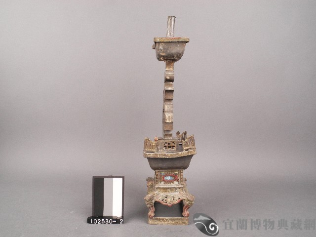 錫製壽字燭臺藏品圖，第1張