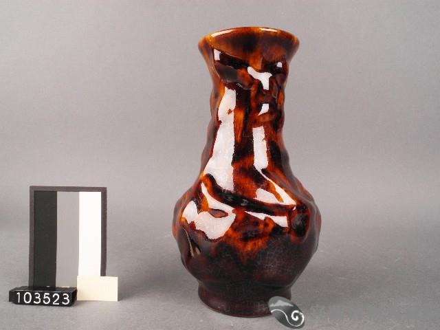 褐釉花瓶藏品圖，第1張