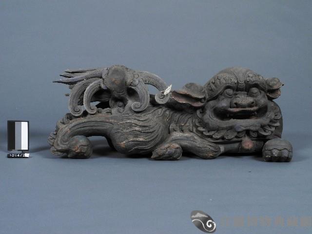 彩色木雕獅藏品圖，第1張