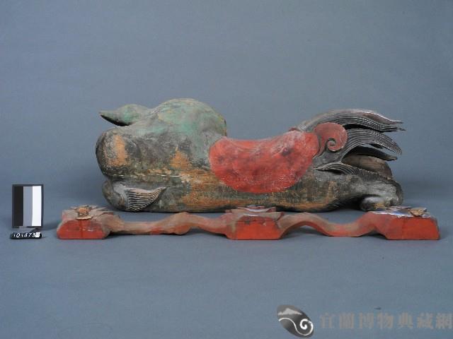 彩色雲紋木獅藏品圖，第2張