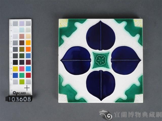 藍綠彩幾何紋磁磚藏品圖，第1張