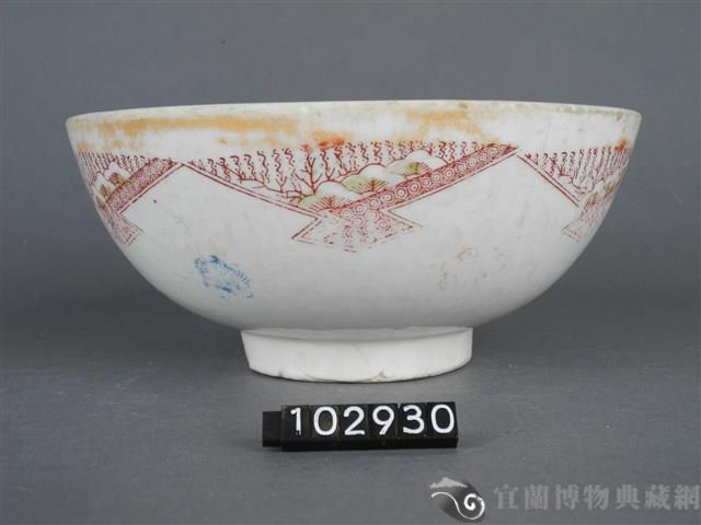 黃金釉彩繪扇形紋碗藏品圖，第7張