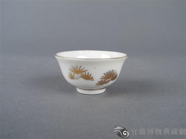 金紅彩松壽字杯藏品圖，第7張