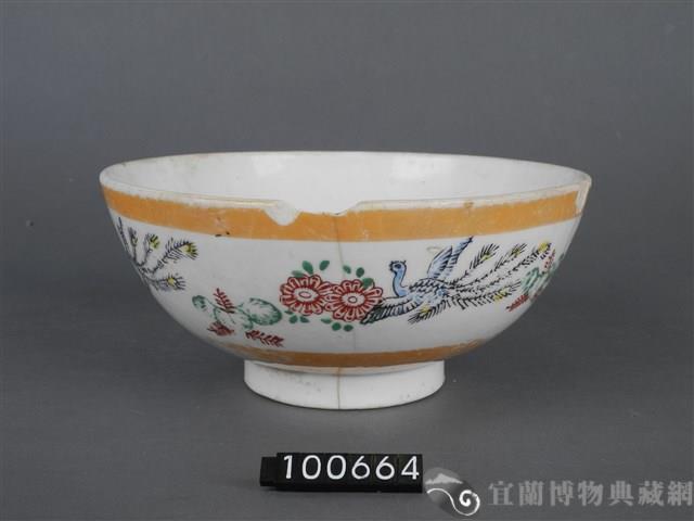 印花花卉鳳鳥紋碗藏品圖，第3張