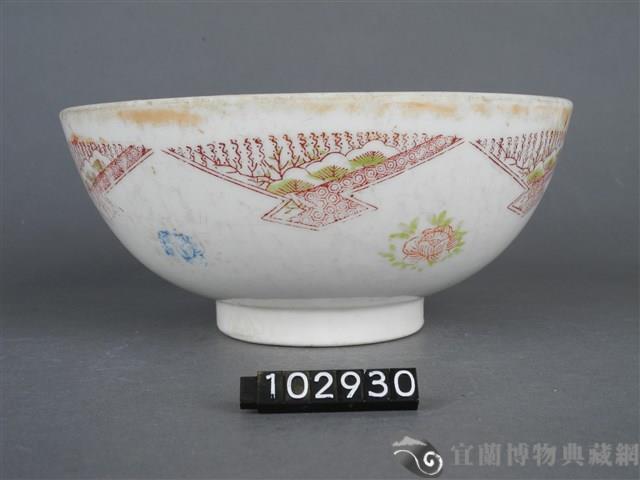 黃金釉彩繪扇形紋碗藏品圖，第3張