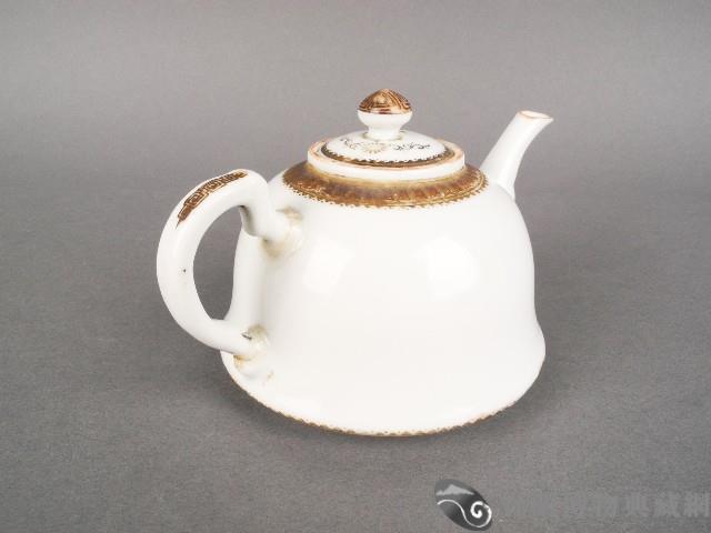 金彩印花鬼頭茶壺藏品圖，第3張