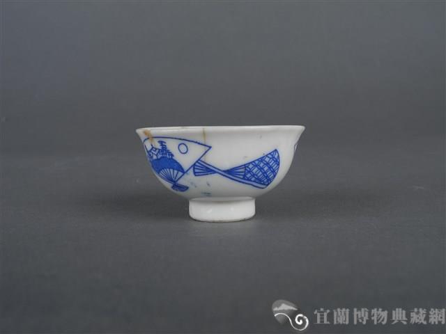 青花扇紋杯藏品圖，第3張