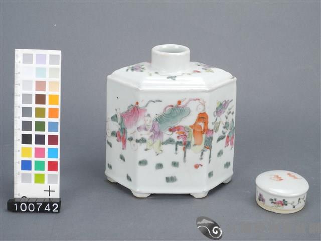 粉彩人物茶葉罐藏品圖，第3張