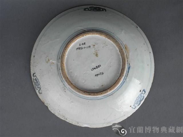 青花印花壽紋盤藏品圖，第3張